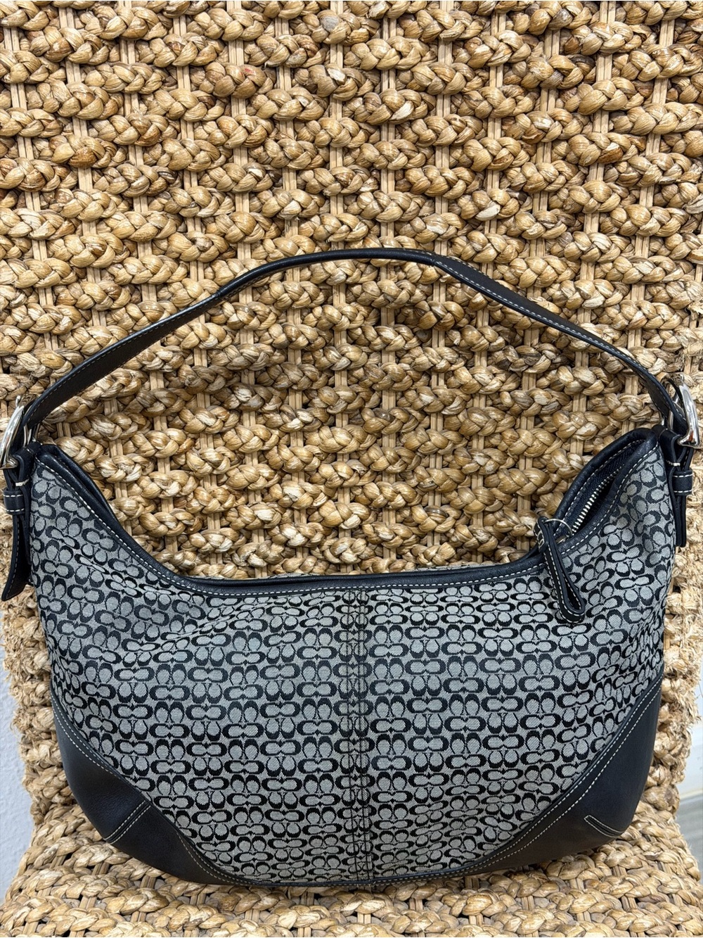 Vintage Coach Classic Signature Shoulder Hobo Bag - Picture 2 of 7